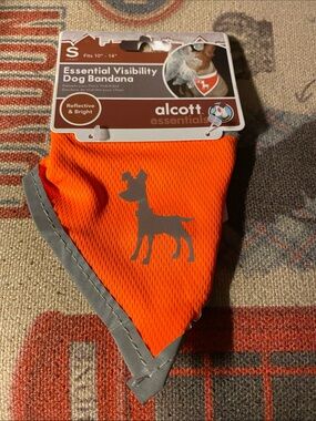 Alcott Design-New Essential Visibility Dog Bandanas with Reflective Accents Sz S